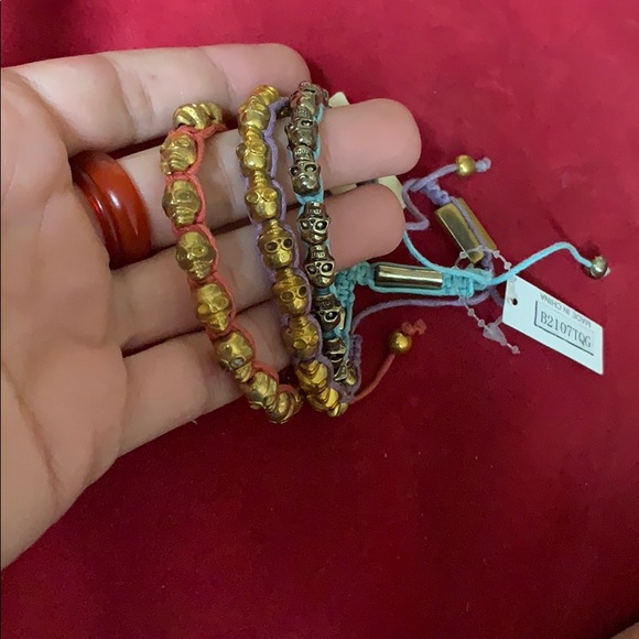 3 Brandy Melville skull bracelets